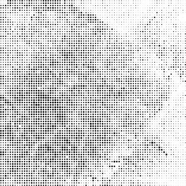 Halftone texture black and white. Abstract monochrome background of dots - Vector, Image