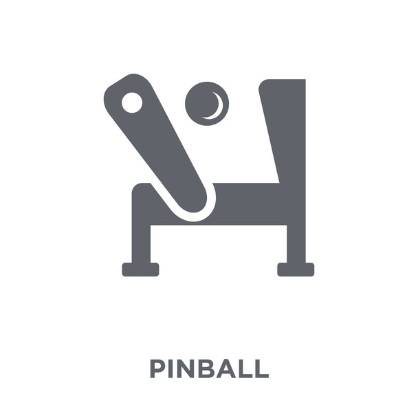 Icono de Pinball. Concepto de diseño Pinball de la colección Entertainment. Ilustración simple del vector del elemento sobre fondo blanco
. - Vector, Imagen