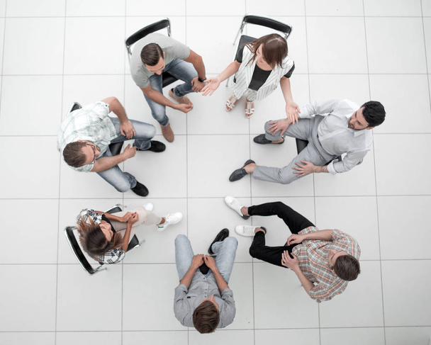 top view. a team of successful young employees - Photo, image