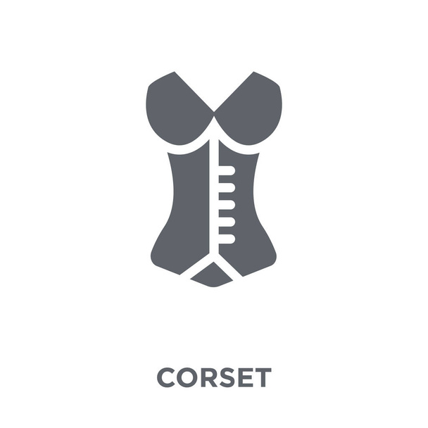 Corset icon. Corset design concept from Clothes collection. Simple element vector illustration on white background. - Vector, Image