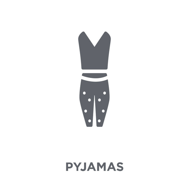 Pyjama-Symbol. Pyjama-Design-Konzept aus Pyjama-Kollektion. einfache Elementvektorabbildung auf weißem Hintergrund. - Vektor, Bild