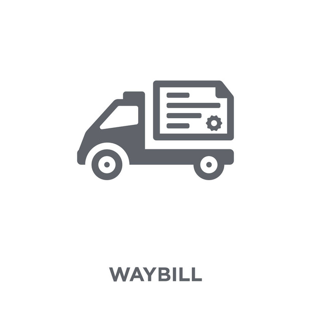 Icono de waybill. concepto de diseño waybill de entrega y colección logística. Ilustración simple del vector del elemento sobre fondo blanco
. - Vector, imagen