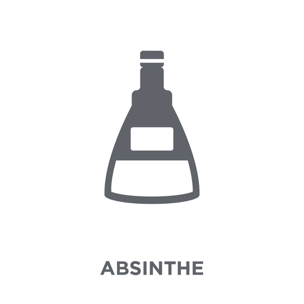 Ícone de absinto. Absinthe design concept from Drinks collection. Ilustração vetorial de elemento simples no fundo branco
. - Vetor, Imagem