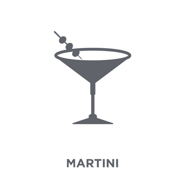 マティーニのアイコン。ドリンク コレクションからマティーニ デザイン コンセプト。白い背景の上の単純な要素ベクトル図. - ベクター画像