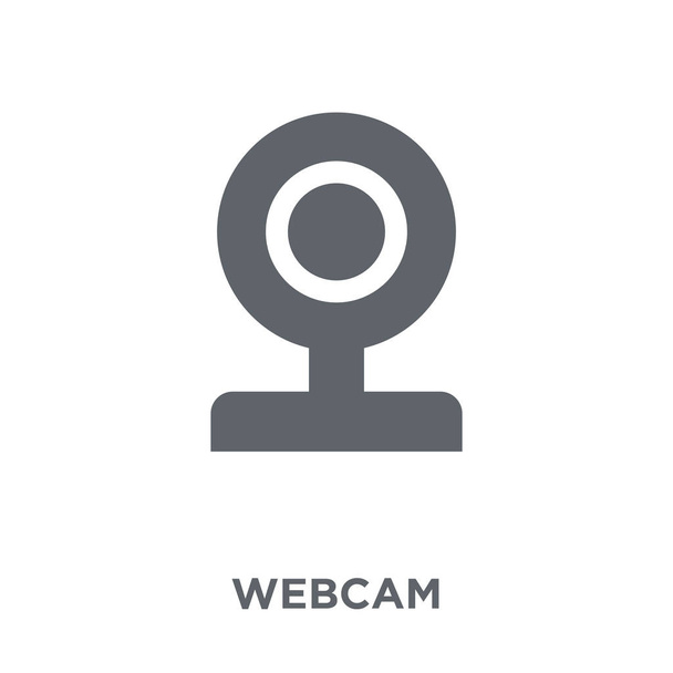 Webcam pictogram. Het ontwerpconcept van de webcam uit elektronische apparaten-collectie. Eenvoudig element met de vectorillustratie op witte achtergrond. - Vector, afbeelding