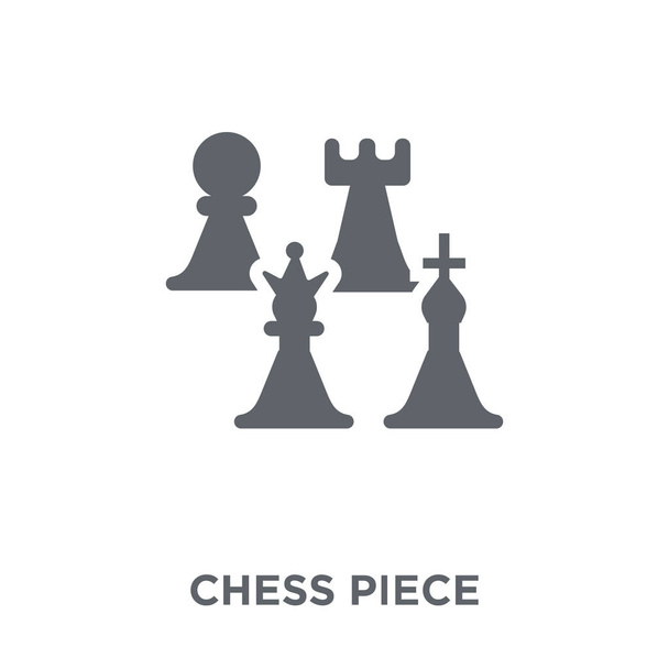 Значок шахматной фигуры. Концепция дизайна шахматных фигур из коллекции Entertainment. Простая векторная иллюстрация элемента на белом фоне
. - Вектор,изображение