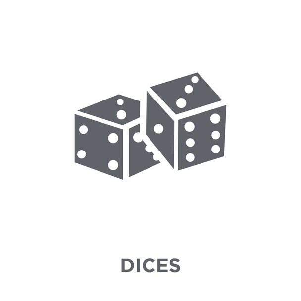 Icono de Dices. Concepto de diseño Dices de la colección Arcade. Ilustración simple del vector del elemento sobre fondo blanco
. - Vector, Imagen