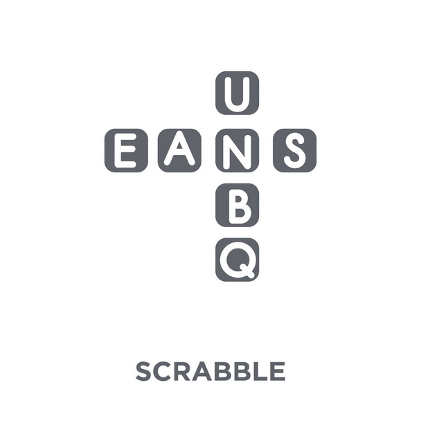 Icono Scrabble. Concepto de diseño Scrabble de la colección Arcade. Ilustración simple del vector del elemento sobre fondo blanco
. - Vector, Imagen