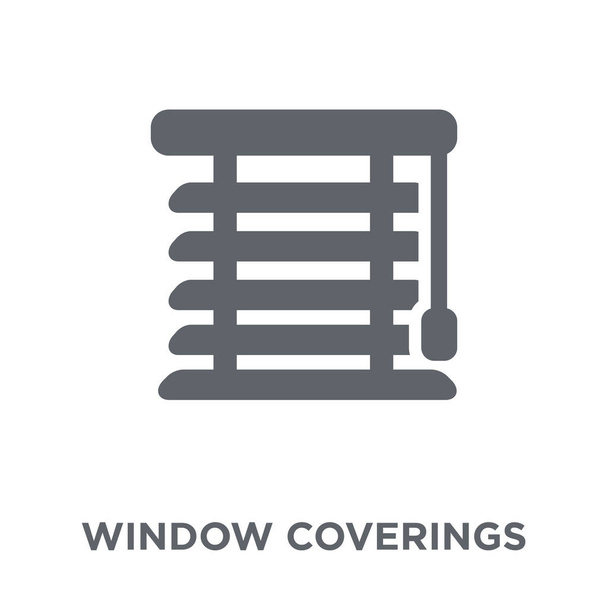 Window coverings icon. Window coverings design concept from Furniture and household collection. Simple element vector illustration on white background. - Vector, Image