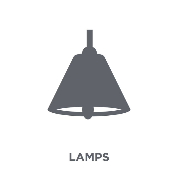 Ikonu svítilny. Lampy navrhnout koncept od nábytku a domácích kolekce. Jednoduchý prvek vektorové ilustrace na bílém pozadí. - Vektor, obrázek