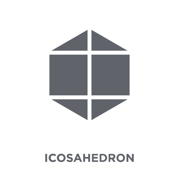 Icono de Icosaedro. Concepto de diseño Icosahedron de la colección Geometry. Ilustración simple del vector del elemento sobre fondo blanco
. - Vector, imagen