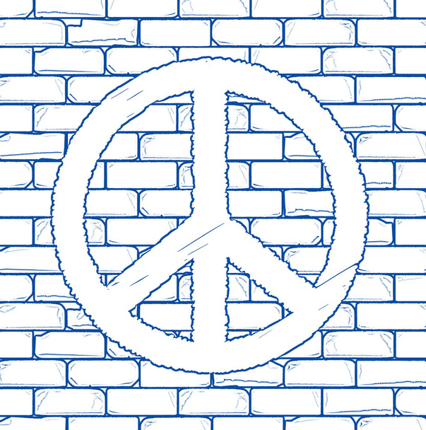 Proibir o símbolo da bomba em uma parede de tijolo tradicional
 - Foto, Imagem