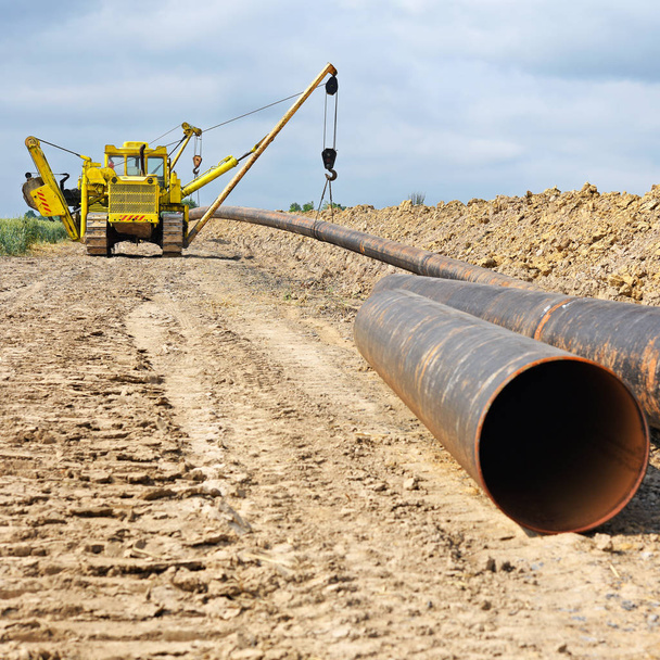 Couche de tuyau sur la réparation du pipeline - Photo, image