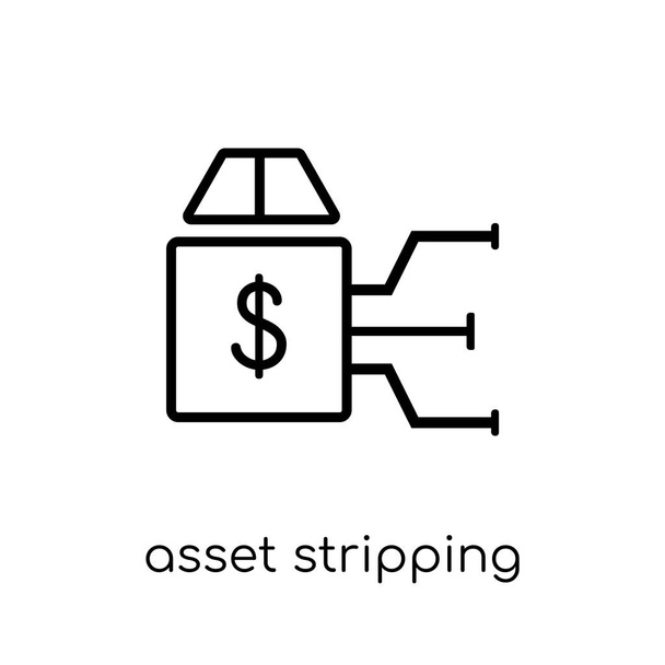 asset stripping icon. Trendy modern flat linear vector asset stripping icon on white background from thin line Asset stripping collection, outline vector illustration - Vector, Image