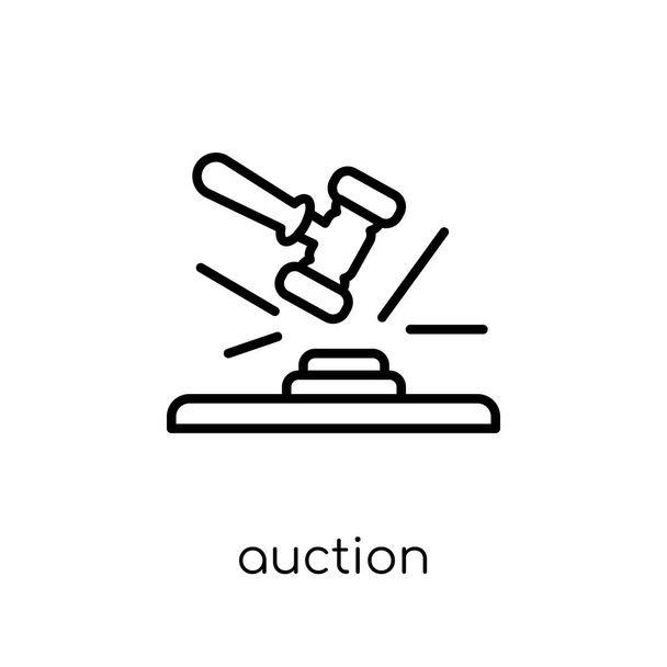 Значок аукциона. Модная современная плоская иконка линейного вектора на белом фоне из коллекции тонкой линии Бизнес и аналитика, редактируемая векторная иллюстрация контуров
 - Вектор,изображение