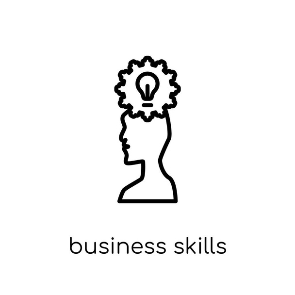 Business skills icon. Trendy modern flat linear vector Business skills icon on white background from thin line Business and analytics collection, editable outline stroke vector illustration - Vector, Image