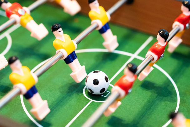 Foosball table soccer. football player, sport concept - Foto, afbeelding