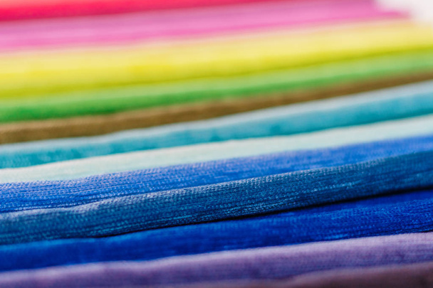 Samples of colorful interior fabrics - Foto, imagen