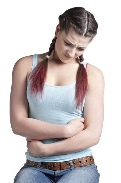 una donna con mal di stomaco
 - Foto, immagini