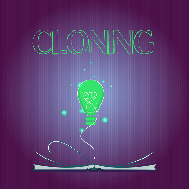 Psaní textu slovo klonování. Obchodní koncept pro Make identických kopií někdo nebo něco vytváření klonů - Fotografie, Obrázek