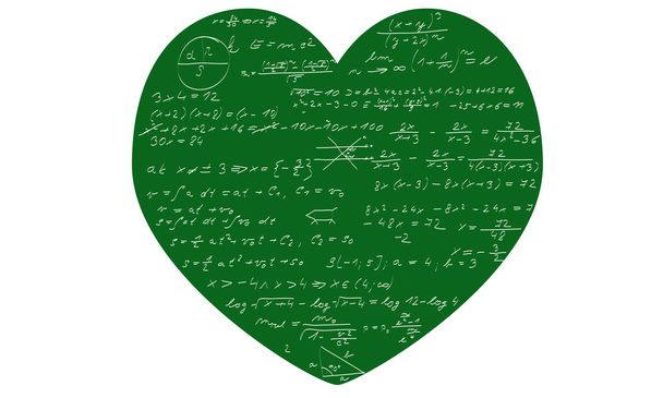 Matematika szív - Vektor, kép