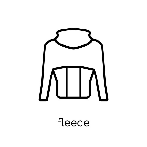 fleece icon. Trendy modern flat linear vector fleece icon on white background from thin line Fleece collection, outline vector illustration - Vector, Image