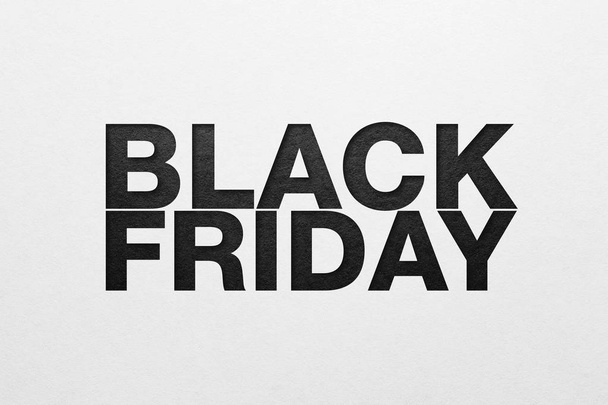 Black friday poster. Paper texture. Material design - Photo, Image