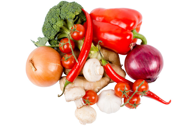 zmieszane gospodarstwa świeże warzywa - Zdjęcie, obraz