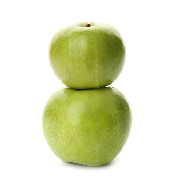 Ripe tasty apples on white background - Valokuva, kuva