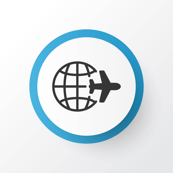 World travel icon symbol. Premium quality isolated worldwide flight element in trendy style. - Vecteur, image