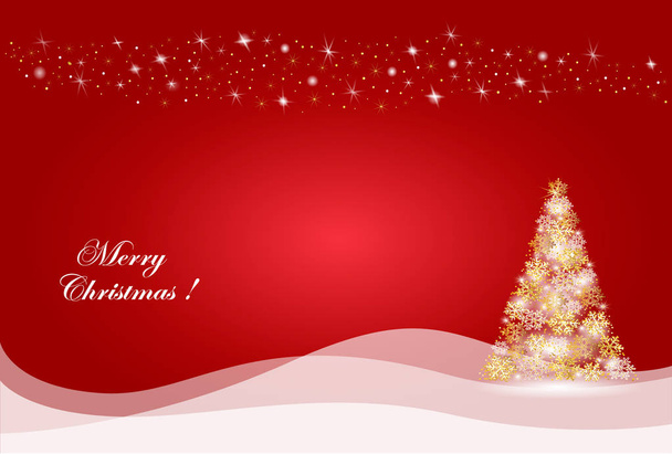 Christmas background with Christmas tree, vector - Vektor, Bild