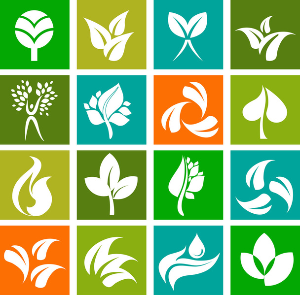 Collection of nature icons and logos - 6 - Vector, Image