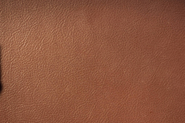 Gros plan du fond ou de la texture du cuir brun. - Photo, image