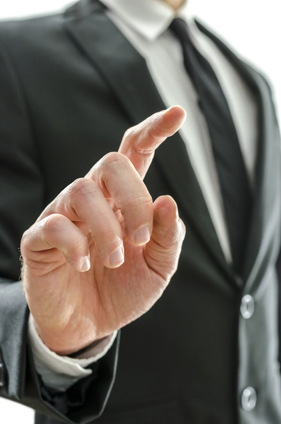 üzletember keze hegyes ujját - Fotó, kép