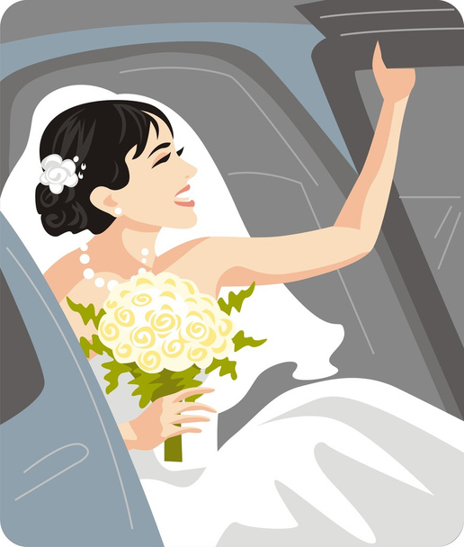 εικονογράφηση φορέας όμορφη νύφη - Διάνυσμα, εικόνα