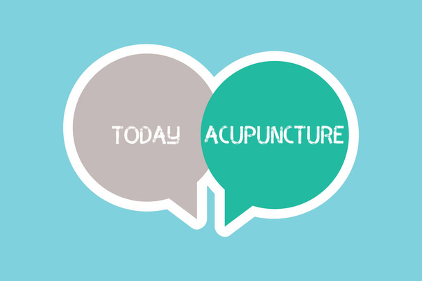 Writing note showing Acupuncture. Business photo showcasing Alternative therapy Treatment for pain and illness using needle - Photo, Image