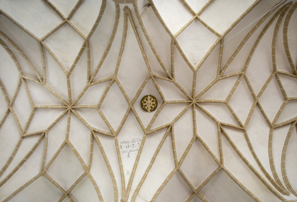 ゴシック様式教会の天井 - 写真・画像