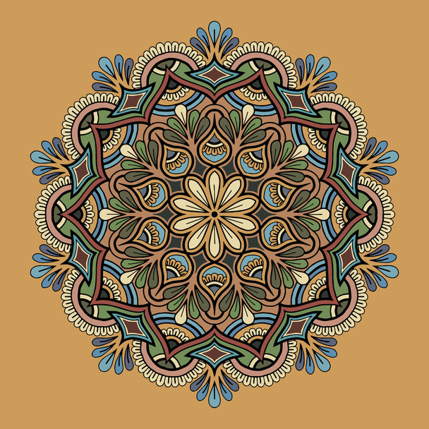 Mandala pattern color good mood - Διάνυσμα, εικόνα