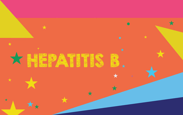 Viral hepatit enfekte kan bulaşan ağır formu vitrine kavramsal el yazma gösteren hepatit B. iş fotoğraf - Fotoğraf, Görsel
