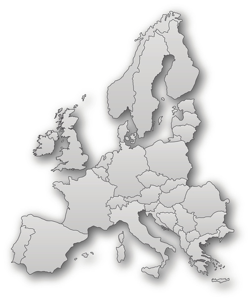 mapa Evropy - Vektor, obrázek