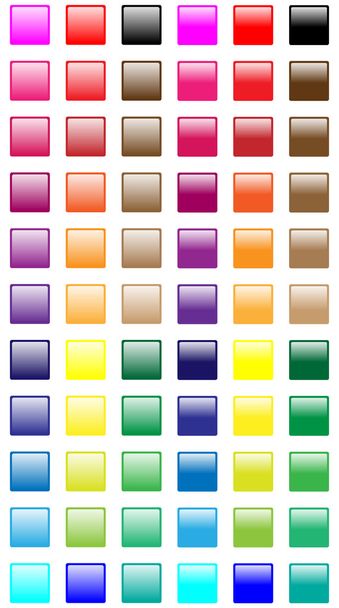 botões web quadrados
 - Vetor, Imagem