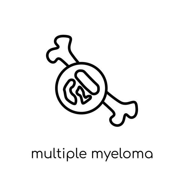 Multiple myeloma icon. Trendy modern flat linear vector Multiple myeloma icon on white background from thin line Diseases collection, editable outline stroke vector illustration - Vector, Image
