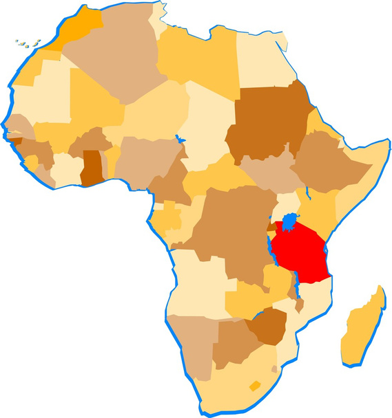 Tanzania - Vector, afbeelding