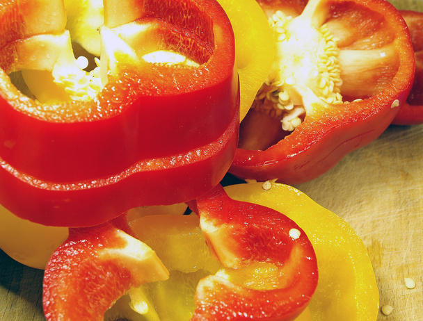 Red and yellow pepper - Photo, Image