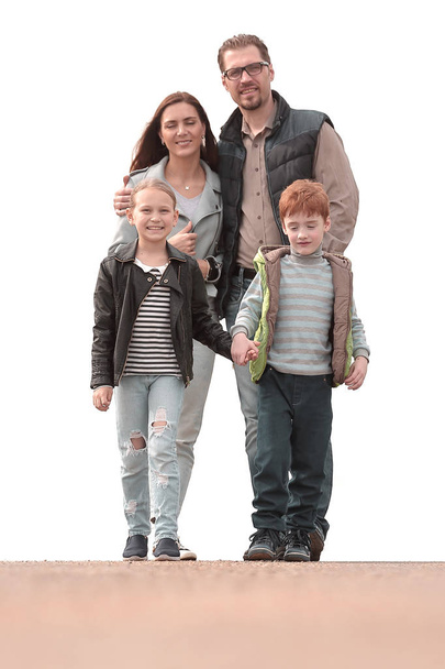 in full growth.happy family with two children - Valokuva, kuva