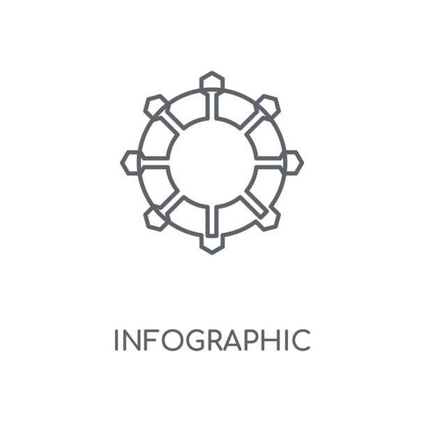 Infographic linear icon. Infographic concept stroke symbol design. Thin graphic elements vector illustration, outline pattern on a white background, eps 10. - Вектор, зображення