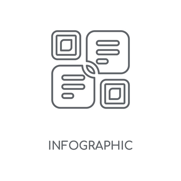 Infographic linear icon. Infographic concept stroke symbol design. Thin graphic elements vector illustration, outline pattern on a white background, eps 10. - Vektor, kép