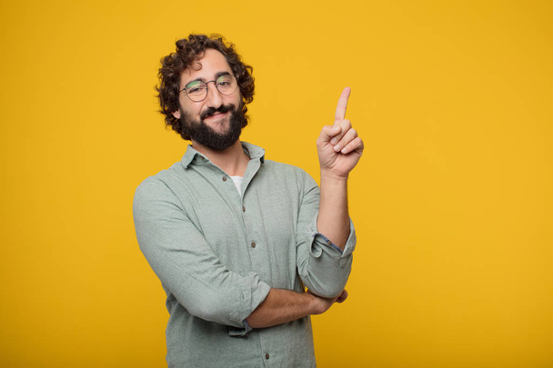 young bearded businessman expressing a concept - Photo, Image
