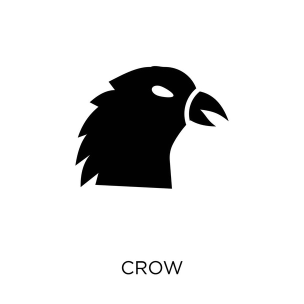 Crow icon. Crow symbol design from Animals collection. Simple element vector illustration on white background. - Vektor, obrázek