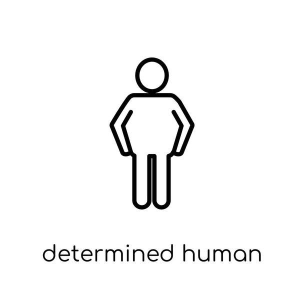 Человеческая икона. Модный современный плоский линейный вектор определил человеческую иконку на белом фоне из коллекции тонких линий Чувства, редактируемая векторная иллюстрация контуров
 - Вектор,изображение